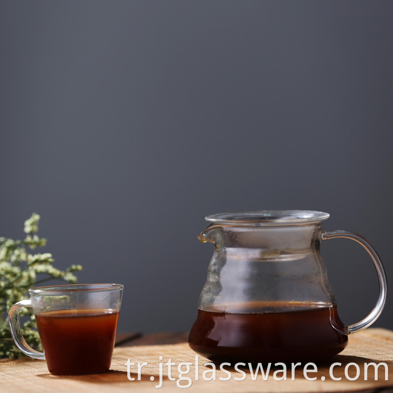 small glass teapot with infuser